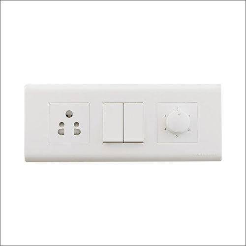 Modular Single Switches - Plastic Material, Rectangle Shape, Black And Grey Color | Ac Power Source, Polycarbonate Features