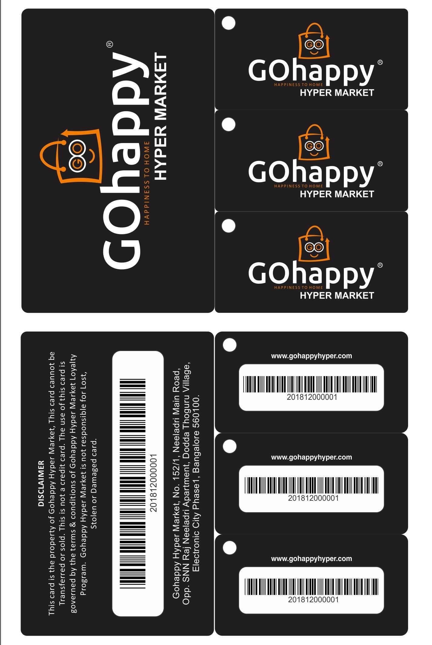 Multicolor 4 In One Membership Card