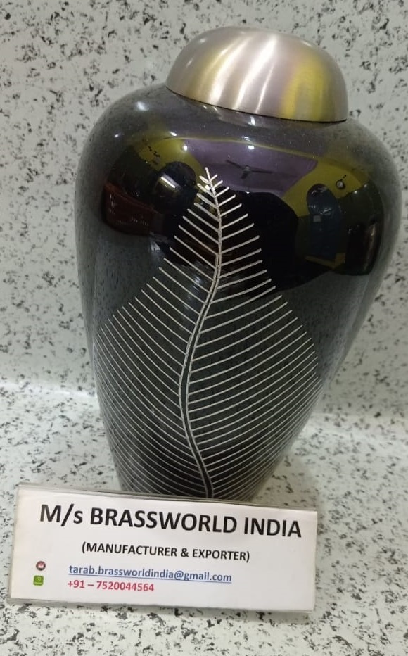 Pair Of Urn In Brass Cremation Urn