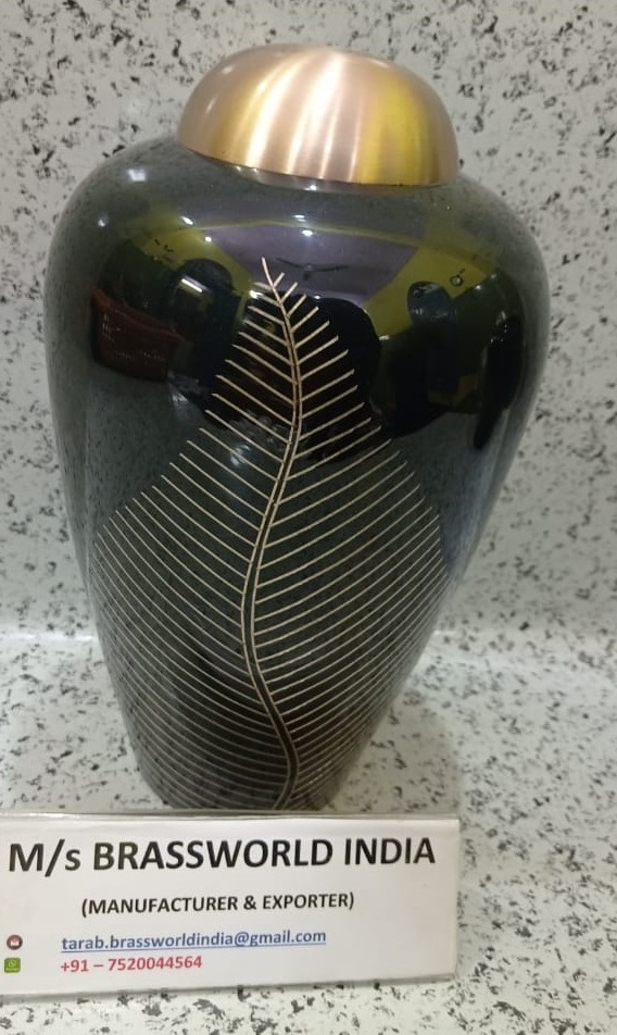 Pair Of Urn In Brass Cremation Urn