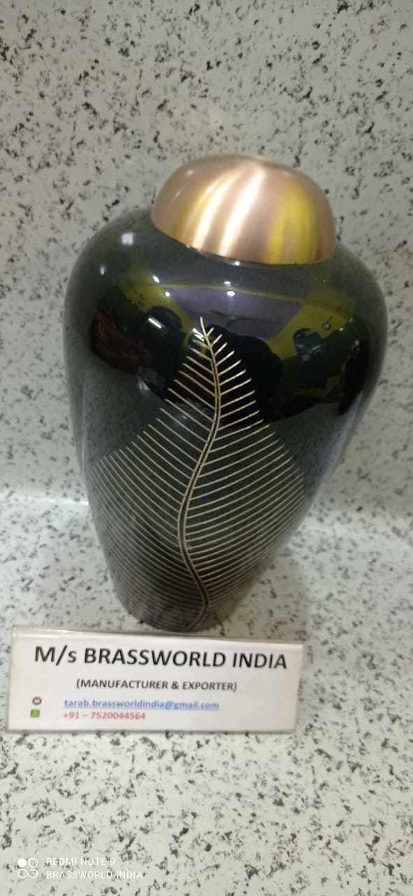 Pair Of Urn In Brass Cremation Urn