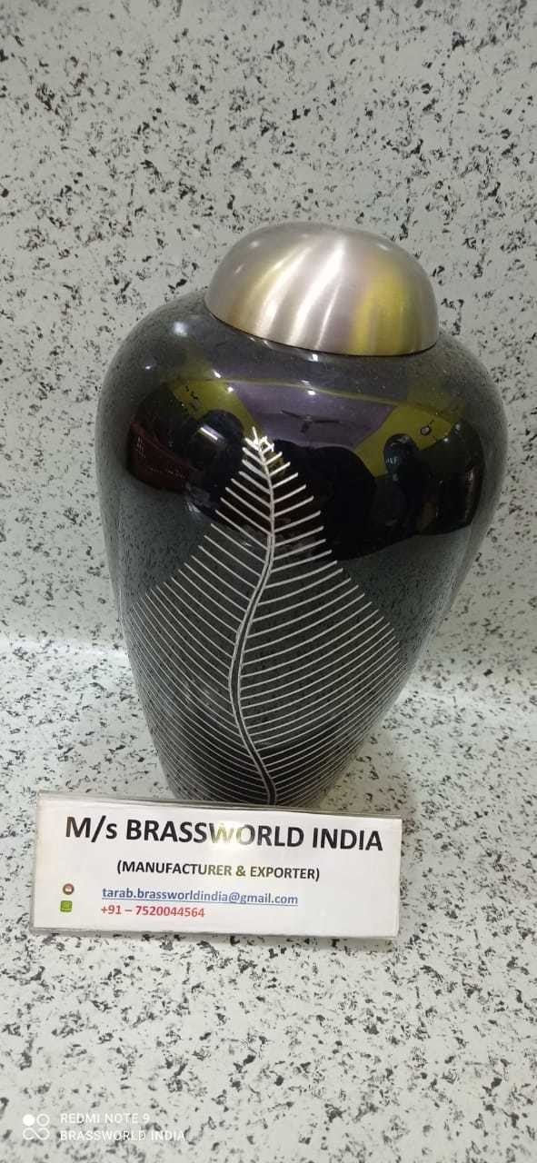 Pair Of Urn In Brass Cremation Urn