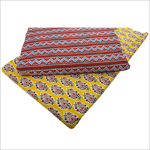 Cotton Printed Fabric - 50-100 Gsm, 44" Width | Red Color, Ideal For Suits, Kurtis, Dresses, Normal Wash Care