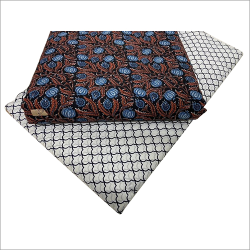 Cotton Printed Fabric - 50-100 Gsm, 44" Width | Red Color, Ideal For Suits, Kurtis, Dresses, Normal Wash Care