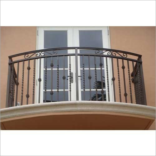 Ms Balcony Railing - Metal Structure, Custom Size, Modern Style | Powder Coated Finish, Welding Techniques, Versatile For Various Applications