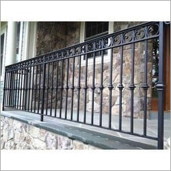 Ms Balcony Railing - Metal Structure, Custom Size, Modern Style | Powder Coated Finish, Welding Techniques, Versatile For Various Applications