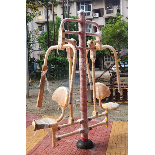 Outdoor Chest Press Machine - Durable Iron Frame, PU Seat Material | Manual Operation for Targeted Chest, Triceps, and Deltoid Workout, Commercial Grade Quality