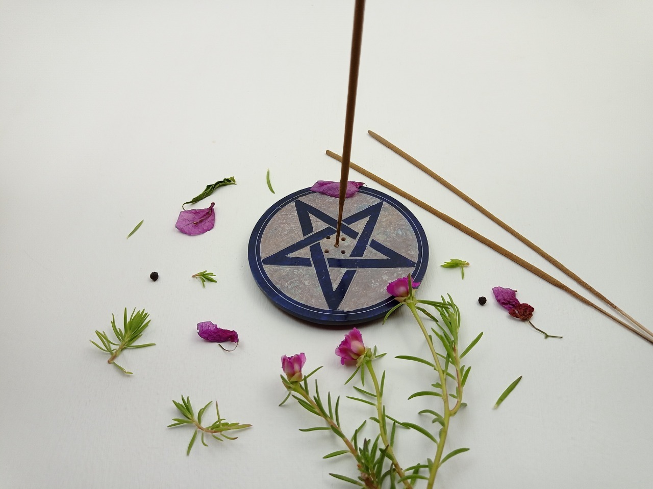 Soapstone Incense Stick Holder Ii Model No 80 Ii Blue Color Size: 4 X 4 X 1/2 Inch