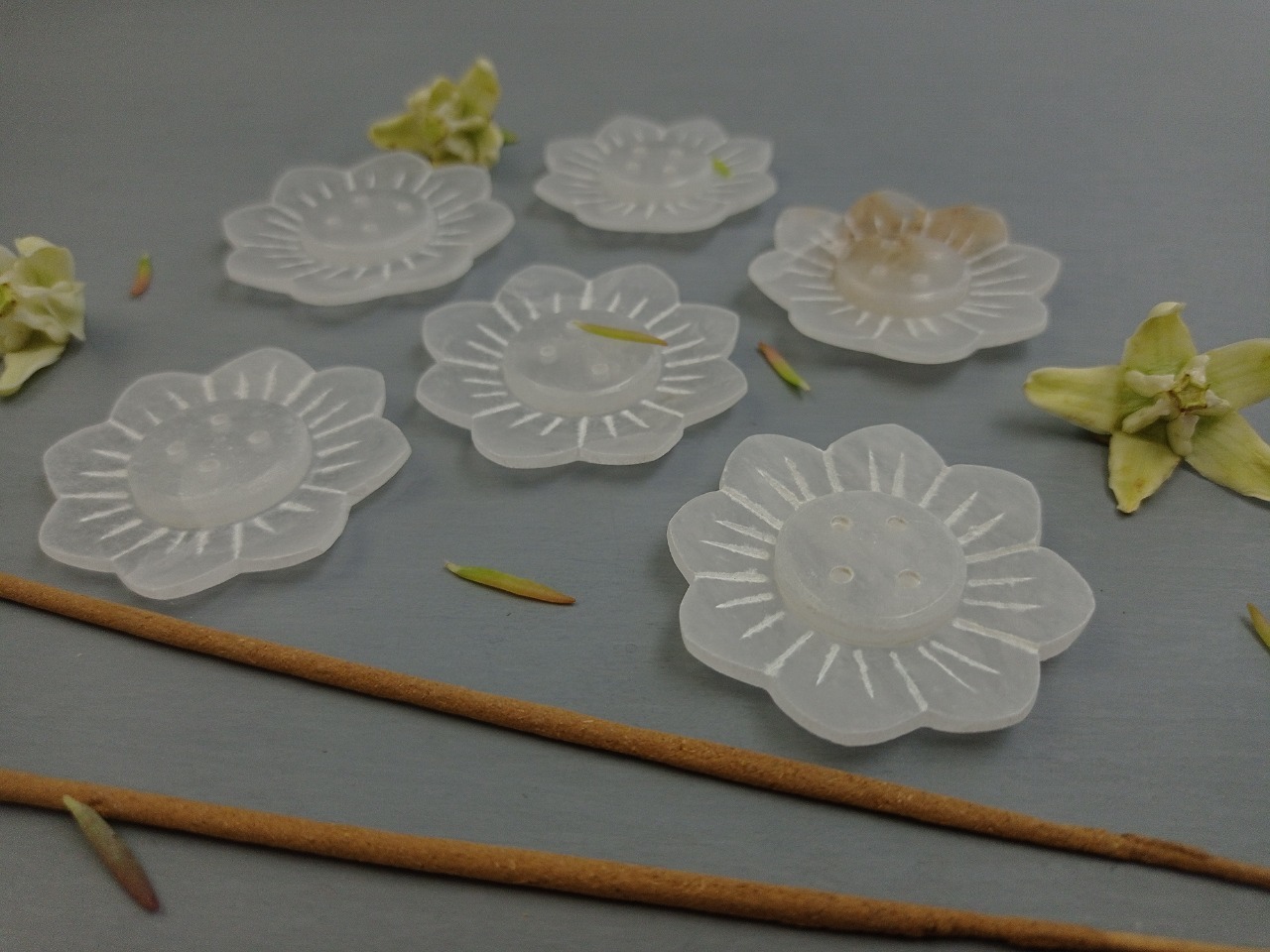 Alabaster Incense Stick Holder Ii Model No. 162 Ii White Color Size: 2 X 2 X 5/8 Inch