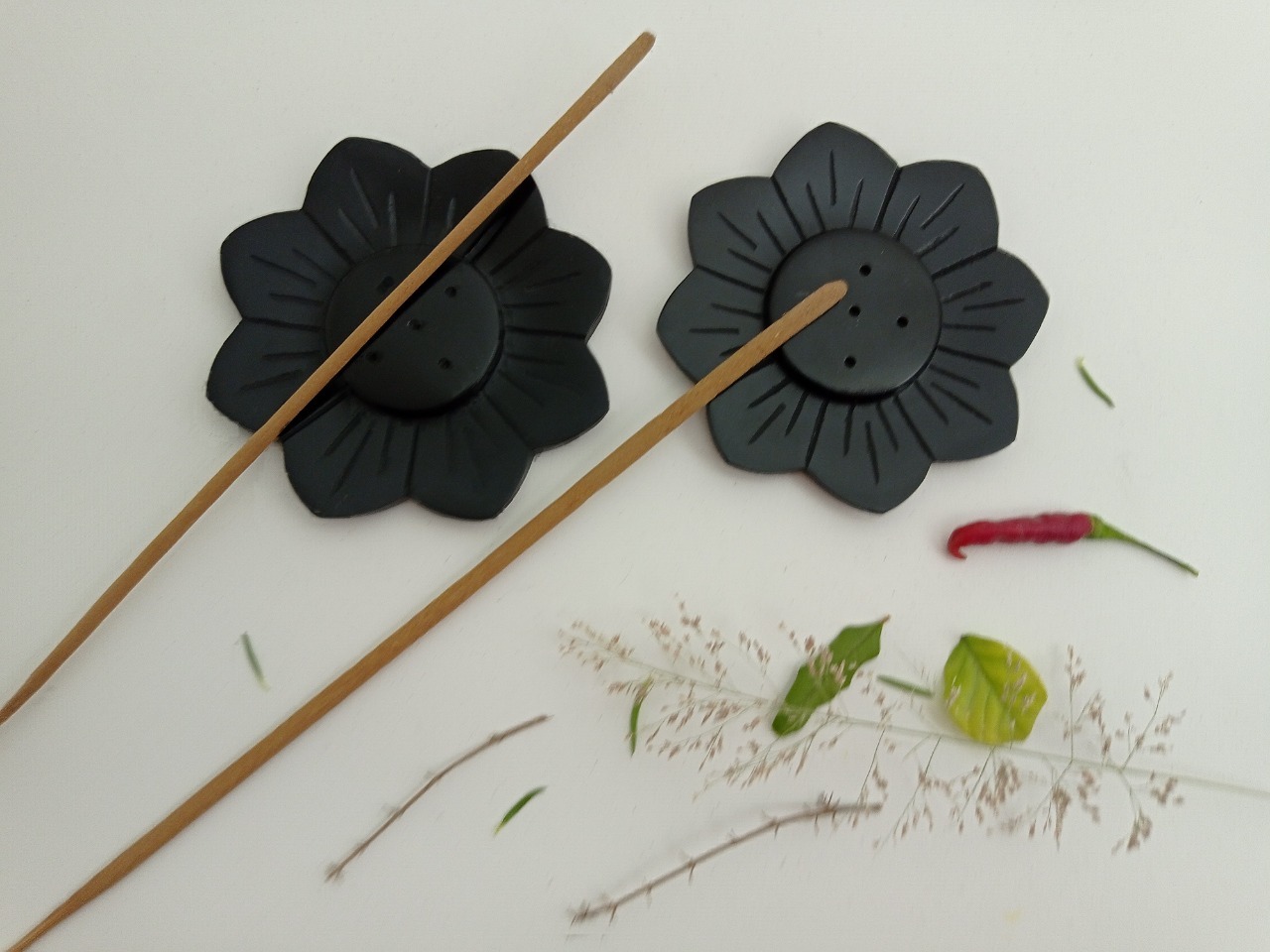 Soapstone Incense Stick Holder Ii Model No. 254 Ii Black Color Size: 3.25 X 3.25 X 2.5/8 Inch