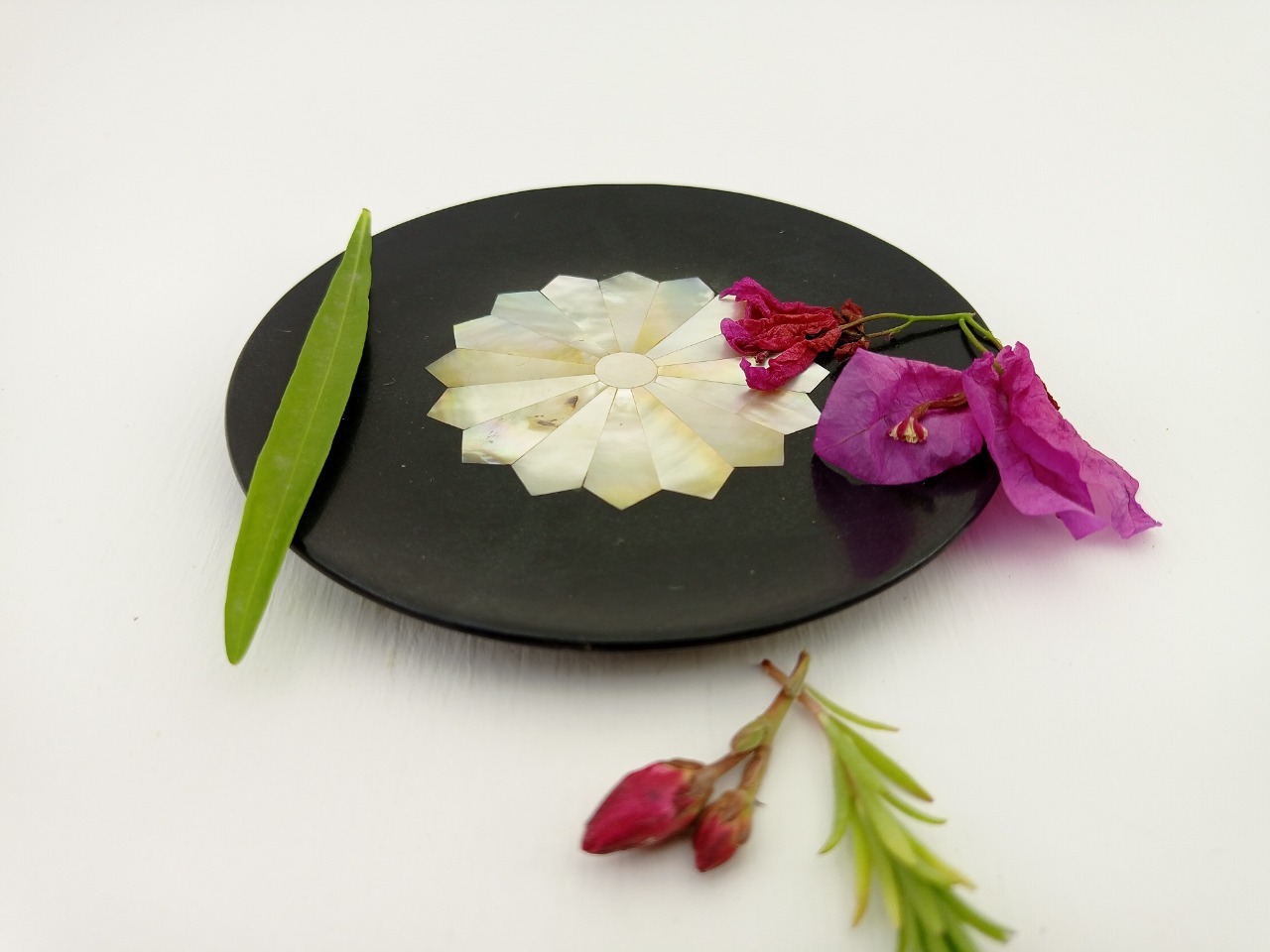 Round Soapstone Coaster Ii Model No. 61 Ii Black Color