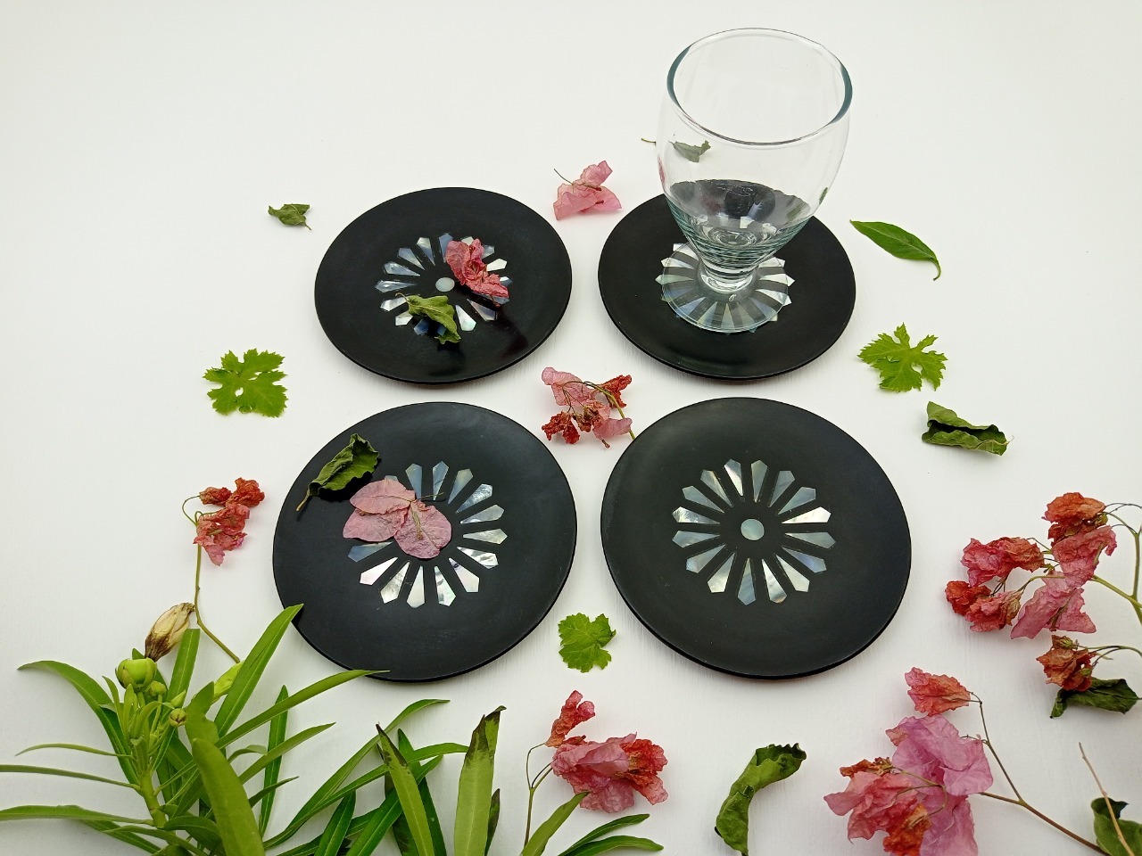 Round Soapstone Coaster Ii Model No. 83 Ii Black Color