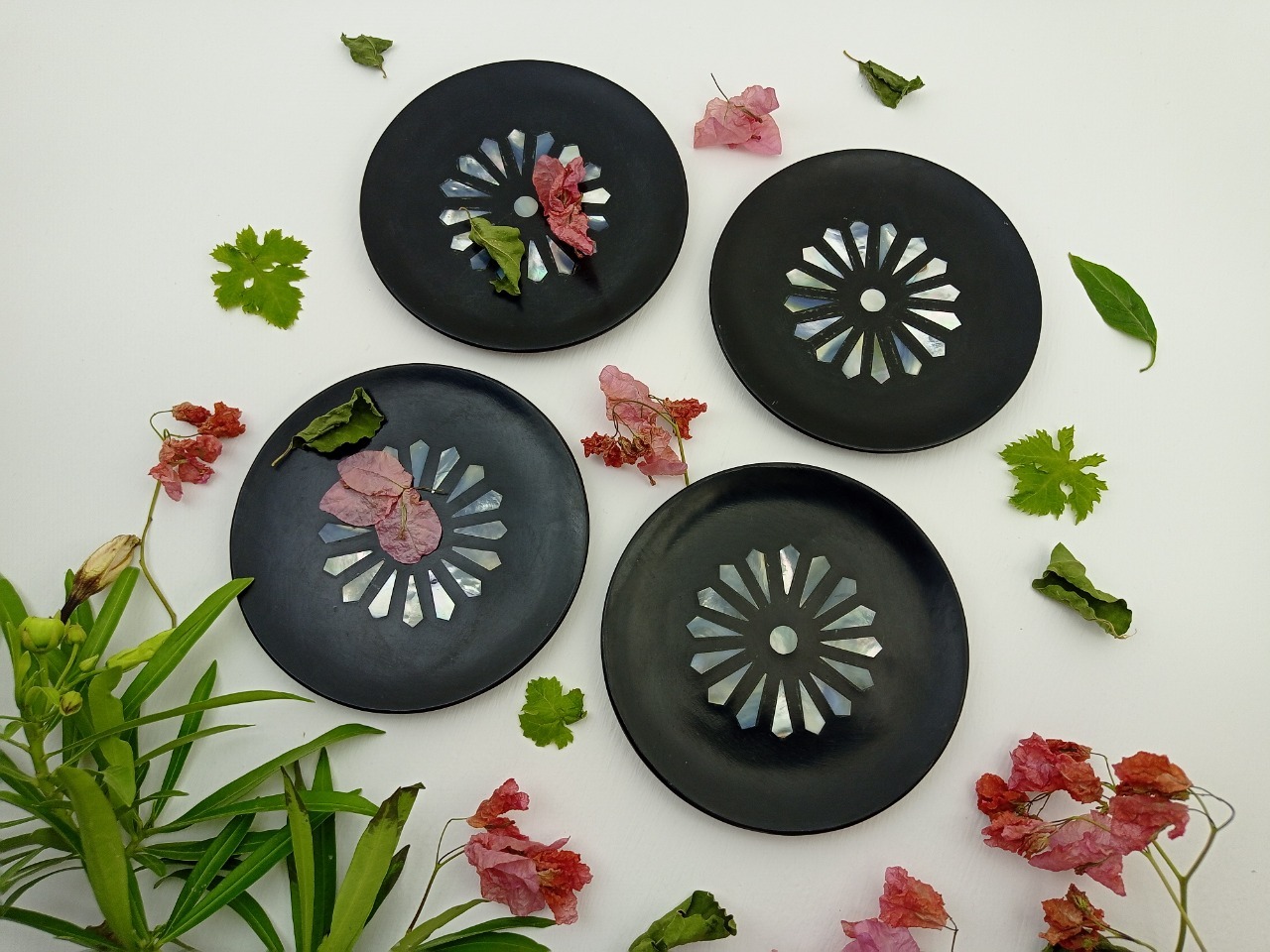 Round Soapstone Coaster Ii Model No. 83 Ii Black Color
