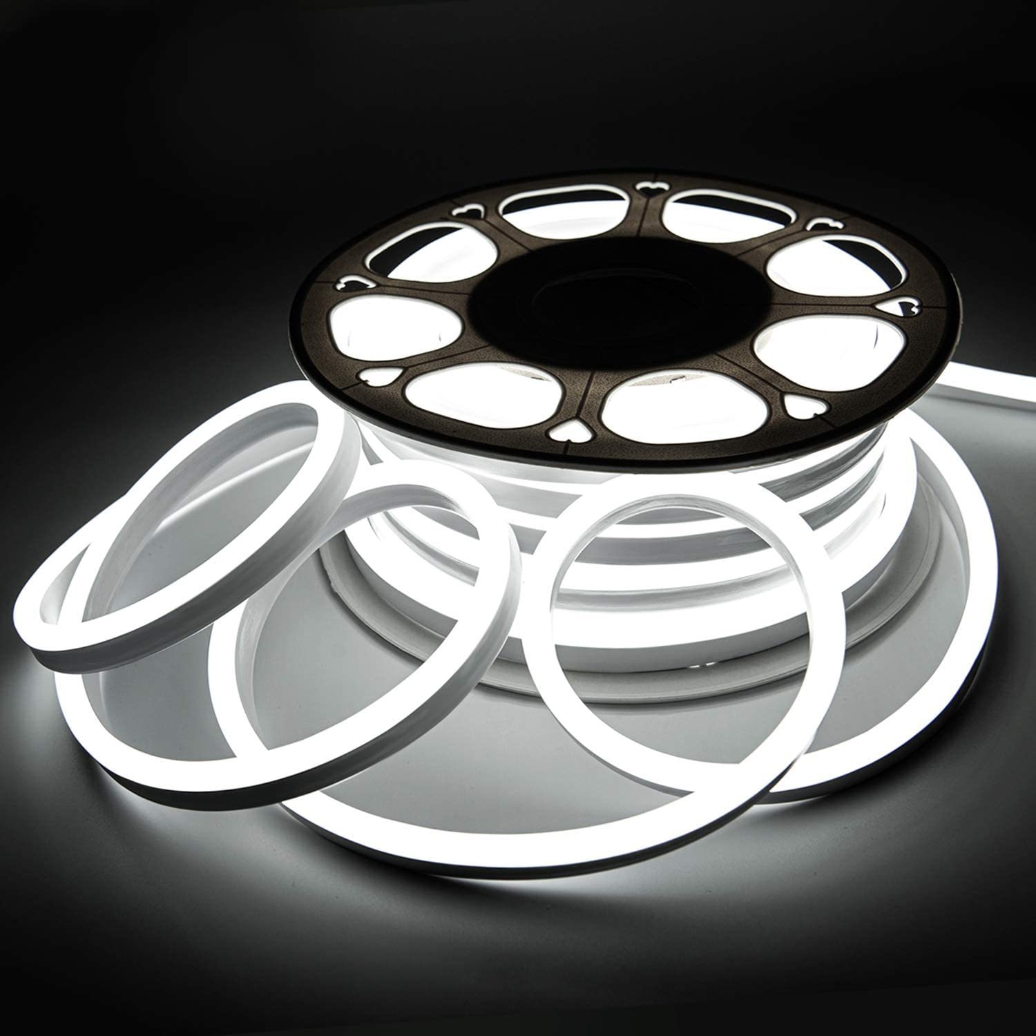 Neon White Rope Light - Pvc Jacket, Ip65 Waterproof | Flexible Blue Led Rope Lights For Indoor And Outdoor Decoration, Parties, And Events