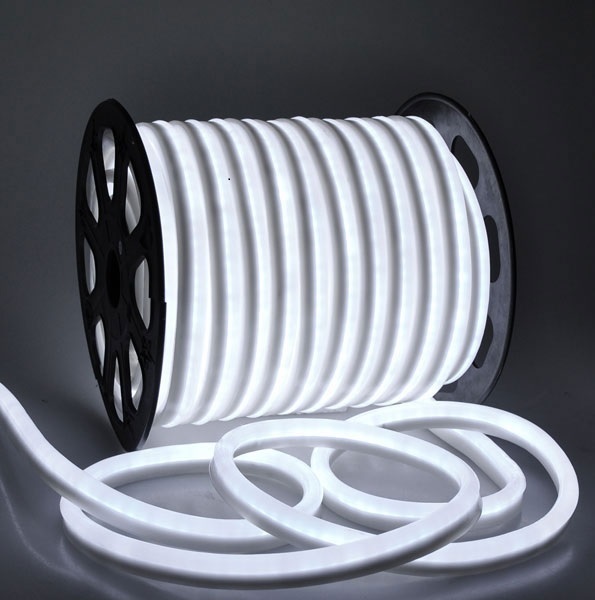 Neon White Rope Light - Pvc Jacket, Ip65 Waterproof | Flexible Blue Led Rope Lights For Indoor And Outdoor Decoration, Parties, And Events