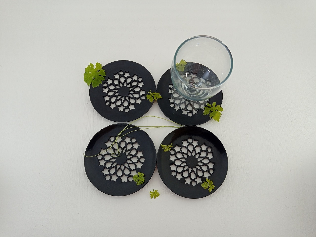 Round Soapstone Coaster Ii Model No. 229 Ii Black Color
