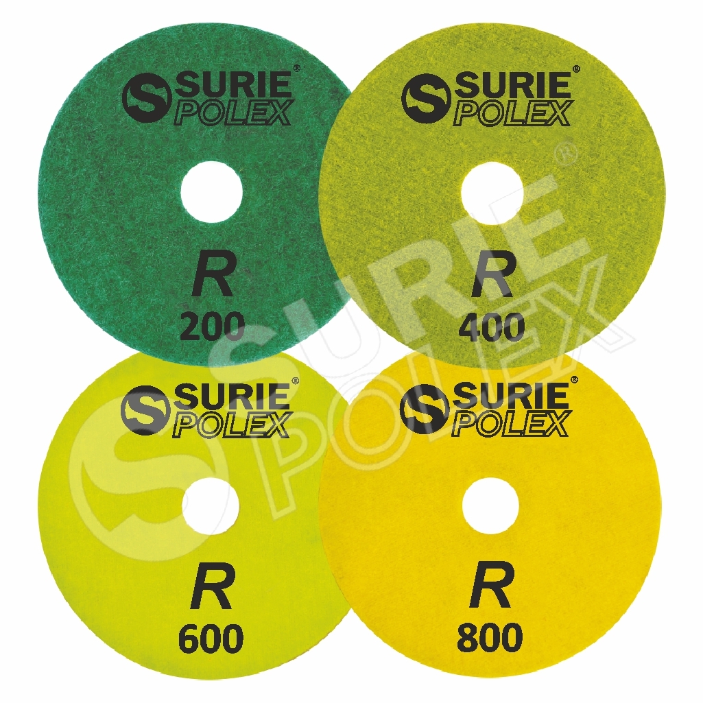 Dcrf5 9u1 Diamond Polishing Pads - 3" Diameter, 15mm Thickness | Flexible Diamond Material, Velcro Backing, Dry Use Only