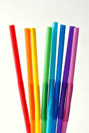 Multicolour Plastic Straws