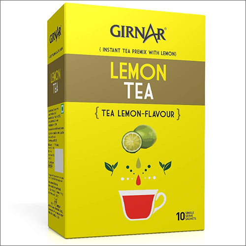 Lemon Tea Bags - 10 Pieces Pack | Dried Tea Bags with Medium Sugar, Infused with Zesty Lemon and Warming Ginger Flavors