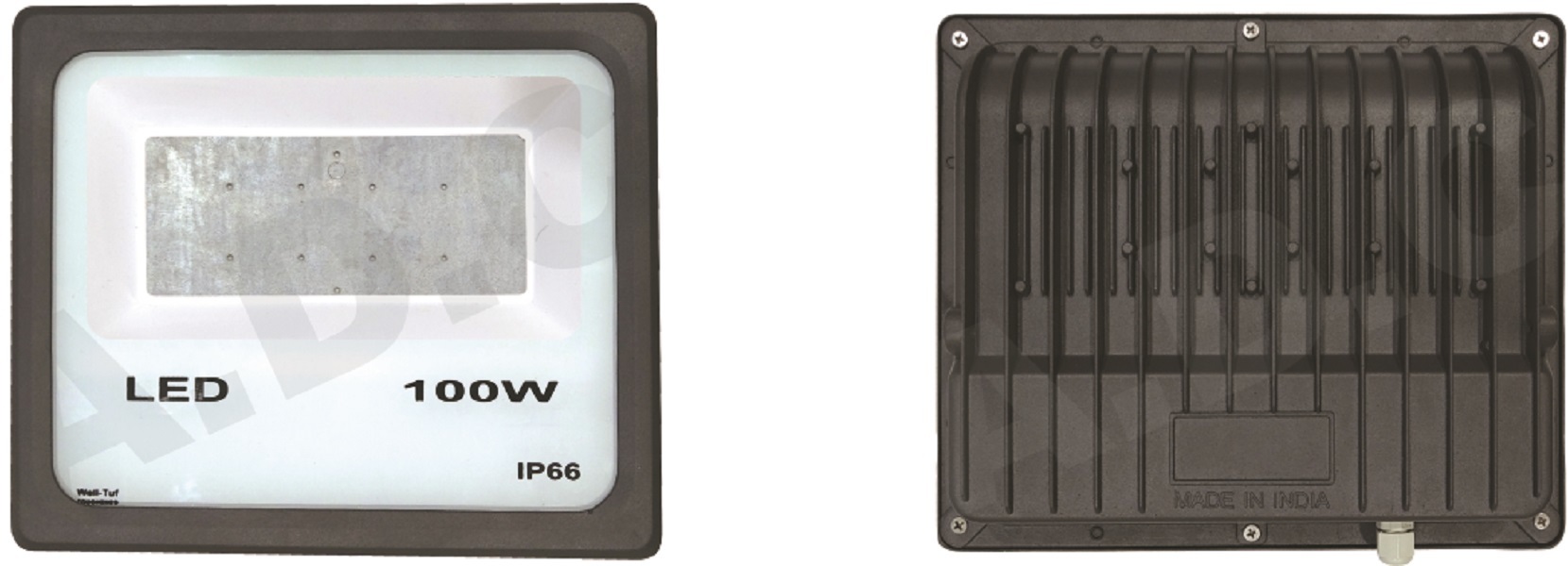 Aluminium Adc12 Slim Flood Light Fixture - 50w | Grayfied Gray Powder Coating, Toughened Glass, Corrosion Resistant Design, Easy Usage