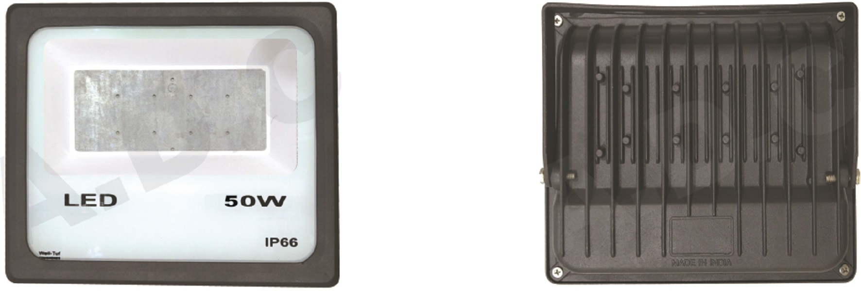 Aluminium Adc12 Slim Flood Light Fixture - 50w | Grayfied Gray Powder Coating, Toughened Glass, Corrosion Resistant Design, Easy Usage