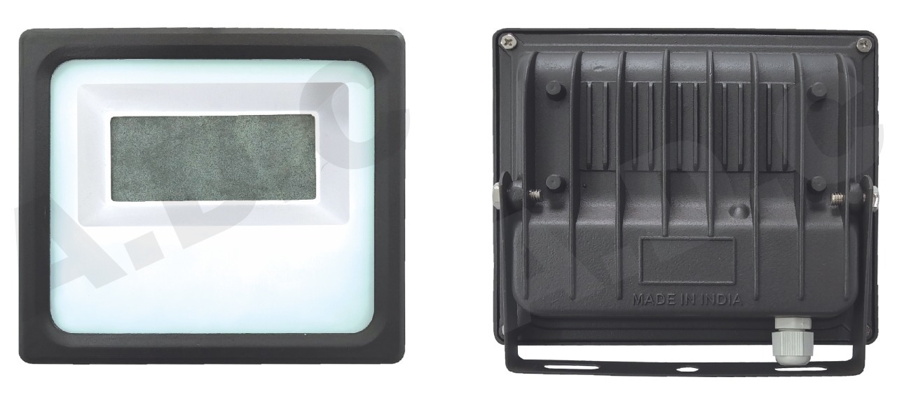 Aluminium Adc12 Slim Flood Light Fixture - 50w | Grayfied Gray Powder Coating, Toughened Glass, Corrosion Resistant Design, Easy Usage