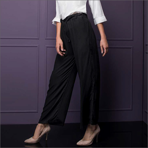 Ladies Rayon Palazzo - Rayon Fabric, Plain Pattern Design | Lightweight and Comfortable Wear