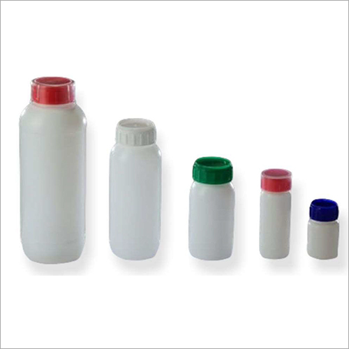 HDPE Emida Shape Bottle - 50ml, 100ml, 250ml, 500ml, 1L | White Round, Screw Cap, Impact and Cold Resistant for Chemical Storage