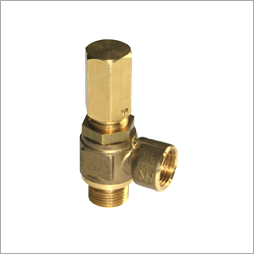 Safety Relief Valve - Brass Material, Approx 250 g Weight | Media Gas Compatible