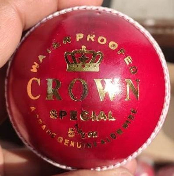 Bogan Leather Cricket Ball - Leather, Standard Size, Red | Durable, Easy To Use, Rugged Design, Printed Seam For Enhanced Performance