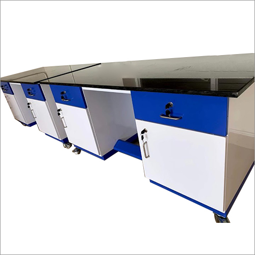White Modular Mobile Workstations For Lab Table