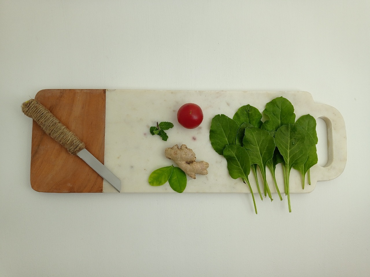 Rectnagle Marble Wood Chopping Board Ii Model No 10 Ii White Brown