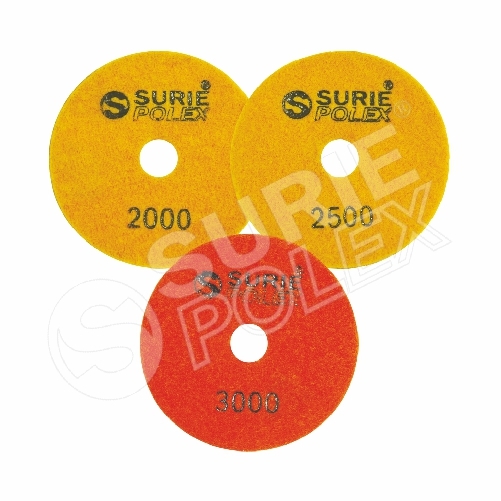 Dcrf-7s1concrete Polishing Pads - Diamond Wet Polishing Pad, Flexible Diamond Material, Velcro-backed, Grits From 60 To 12000 For Superior Polishing
