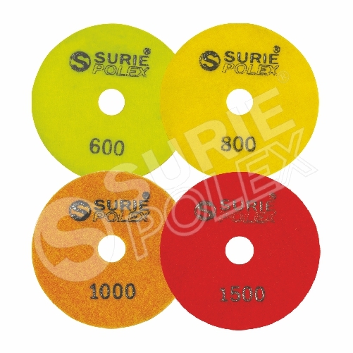 Dcrf-7s1concrete Polishing Pads - Diamond Wet Polishing Pad, Flexible Diamond Material, Velcro-backed, Grits From 60 To 12000 For Superior Polishing
