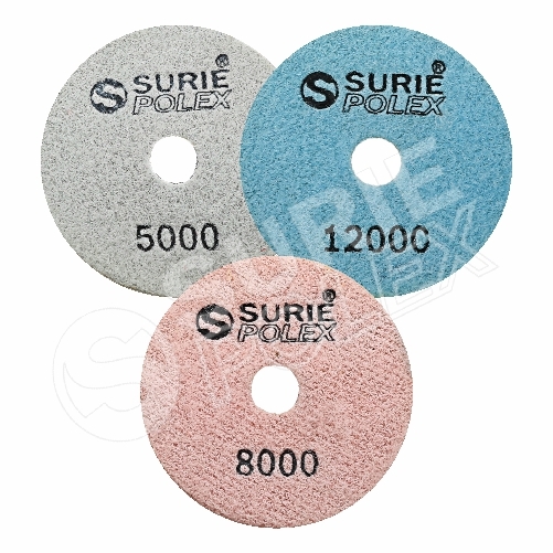 Dcrf-7s1concrete Polishing Pads - Diamond Wet Polishing Pad, Flexible Diamond Material, Velcro-backed, Grits From 60 To 12000 For Superior Polishing