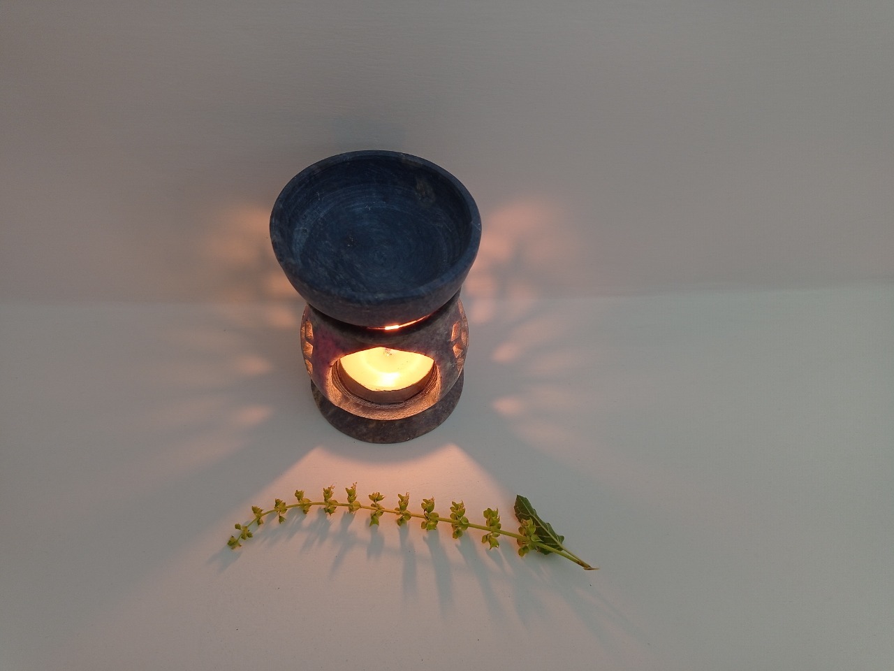 Soapstone Aroma Lamp Ii Model No. 243 Ii Multi Color Size: 2.5 X 2.5 X 3 Inch