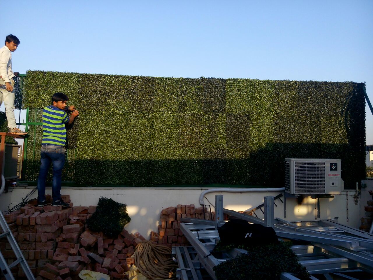 Artificial Grass - Curly Pvc Rectangle Design, Green Color | Durable, Eco-friendly Gardening Solution