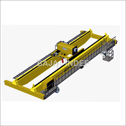 Double Girder EOT Crane - Stainless Steel, 12.5T SWL, 30M Span, Yellow | Industrial Usage, Dual Speed Hoisting and Travel