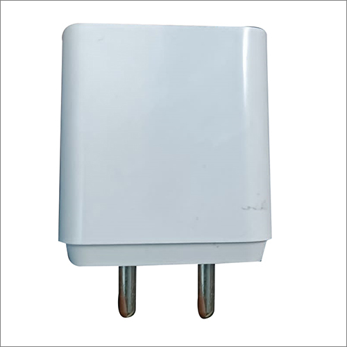 Mobile White Charger Adapter - Plastic Body, Bar Design | New Condition, High Quality, Sleek White Finish for Efficient Charging