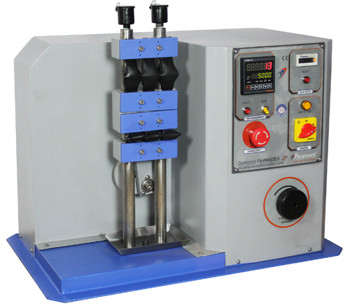 De-Mattia Flex Tester i9 - Stainless Steel, 26.1x15.7x22.4 Inch, Blue & Grey Powder Coated | 6 Specimen Capacity, Ergonomic Design for Accurate Flex Crack Resistance Testing, 300 CPM Flexing Frequency