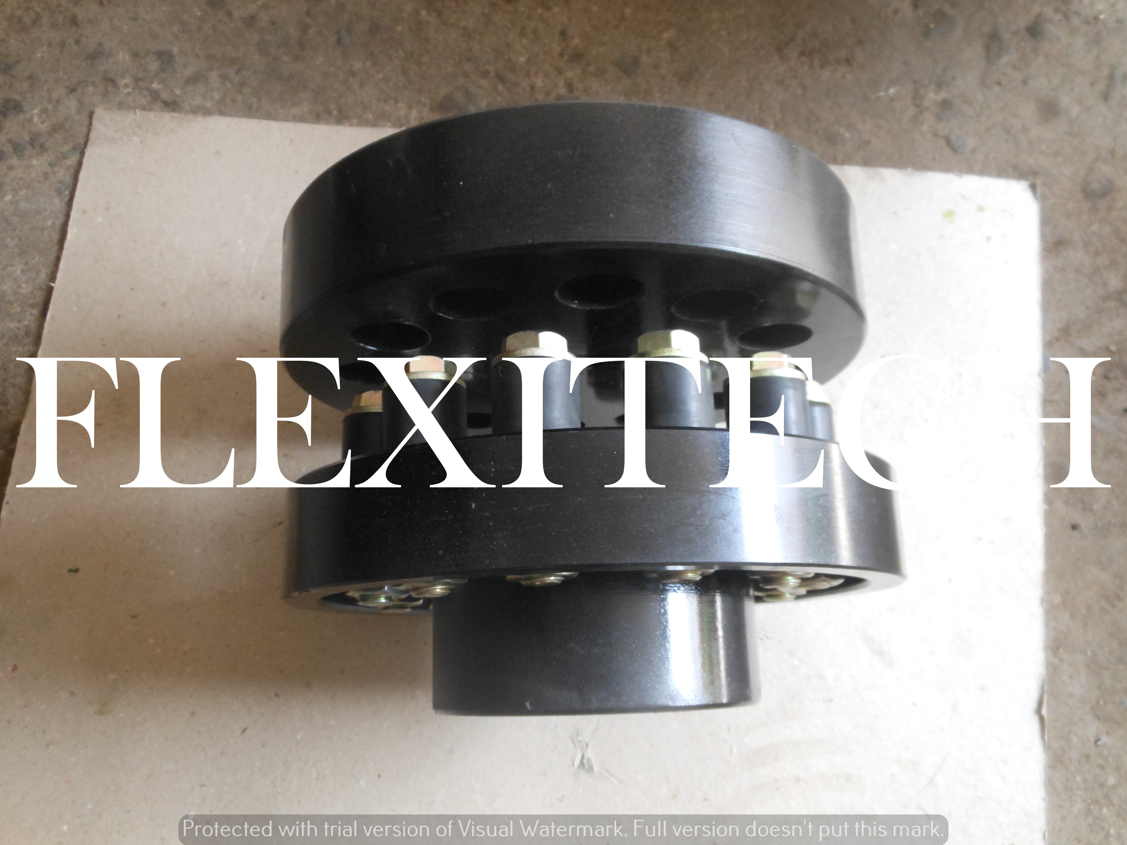 Flexible Pin Bush Coupling - Steel, 95x79x40mm, Black-oxide Finish | Industrial Gear Connection, Round Head Design, All Sizes Available