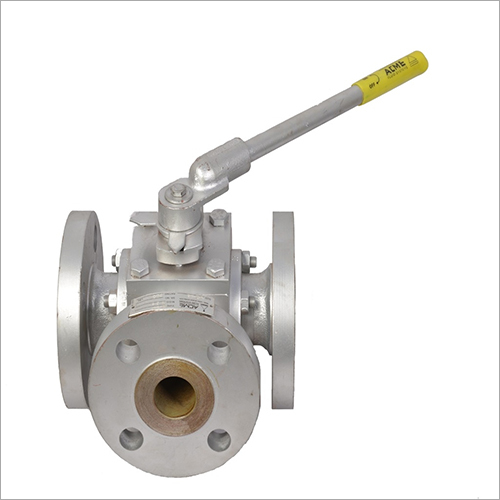 3-Way Flanged Multi-Port Ball Valve - Metal, Industrial Application | Durable Design, Optimized Flow Control
