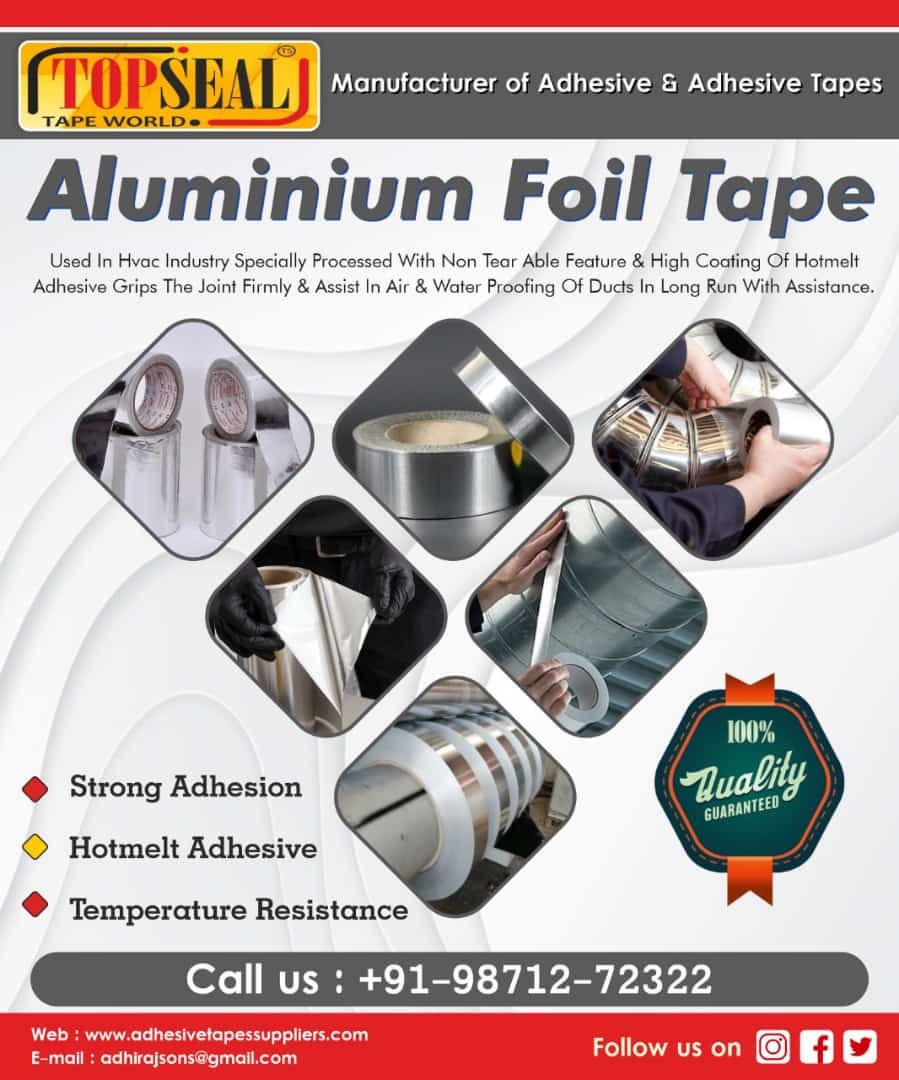Alluminium Foil Tape - Single Side, Pressure Sensitive Adhesive