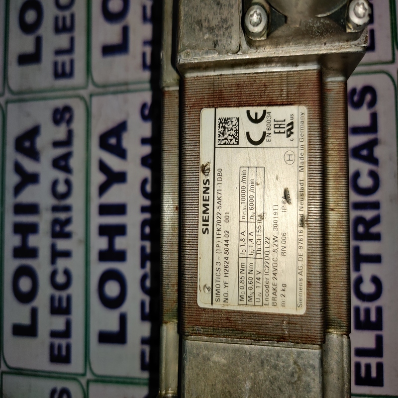 Siemens 1fk7022-5ak71-1db0 Servo Motor