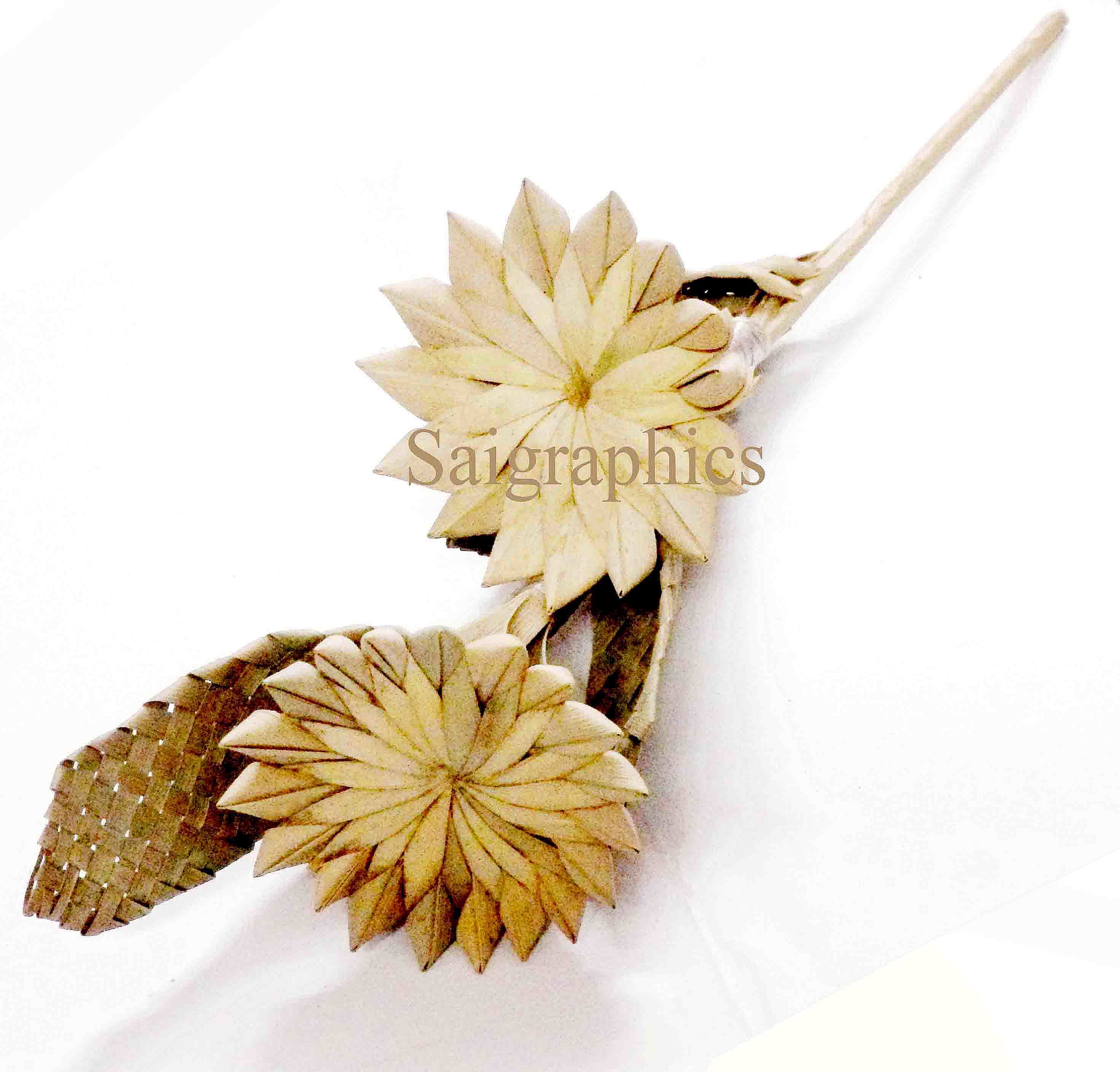 Natural Dry Leaf Flower Wall Hanging