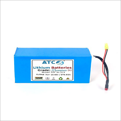 Blue 36V-10.4Ah Nmc Premium Lithium Battery