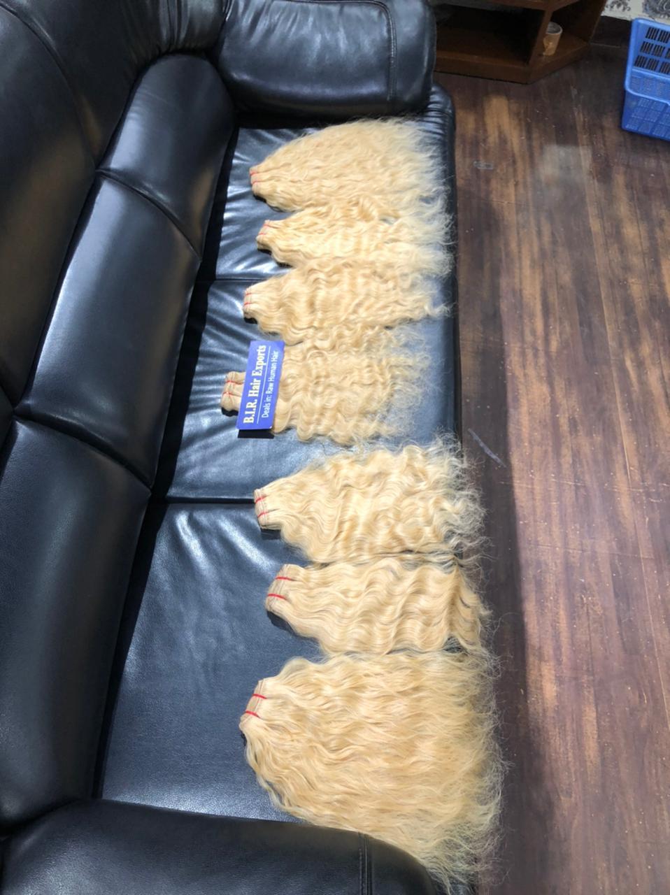 Bleached Blonde Bulk Human Hair Extensions