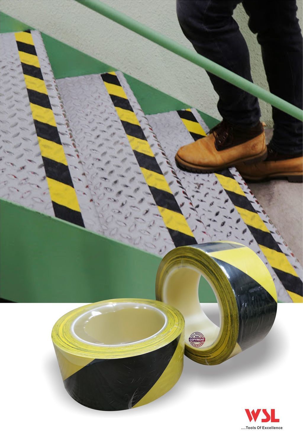 Floor Marking Tape - Durable Pvc Material, 2-inch Width | High Visibility, Easy To Apply