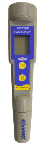 TDS Meter (Portable, Waterproof) - 188x35x35 mm, 150 g | Waterproof Microprocessor-Based, ATC, Digital Display, Calibration Certificate Included