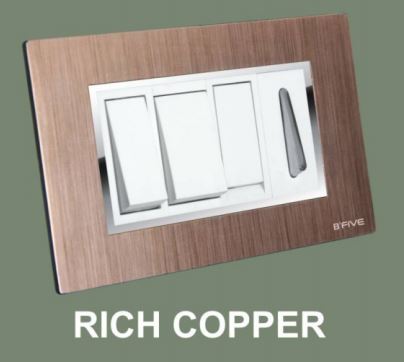 Switch Plate | Rich Copper Plate - Color: White